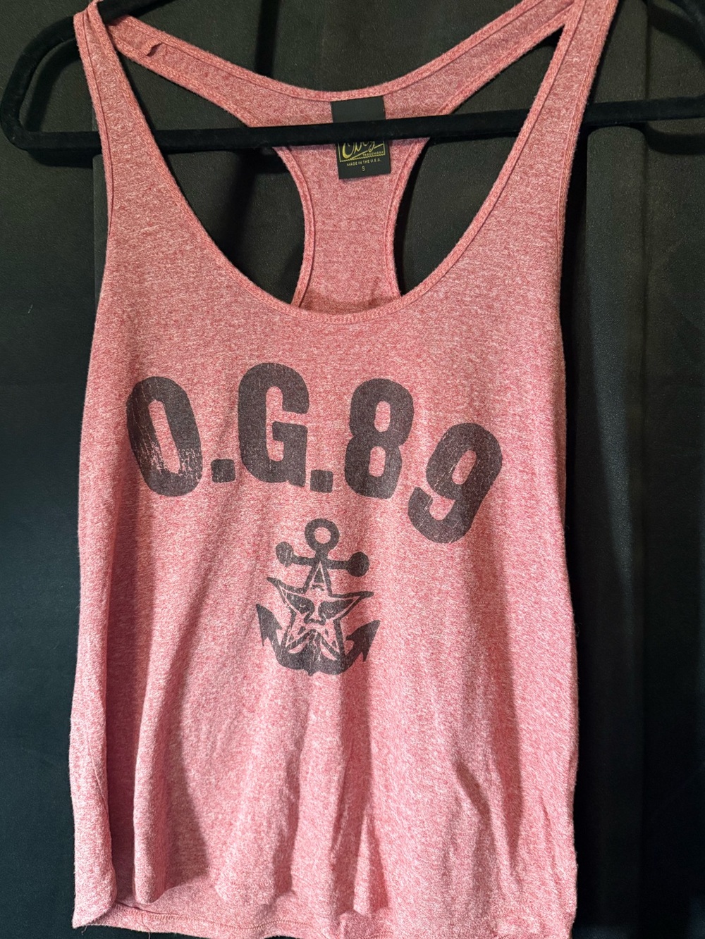 Obey Heathered Red Racerback Tank